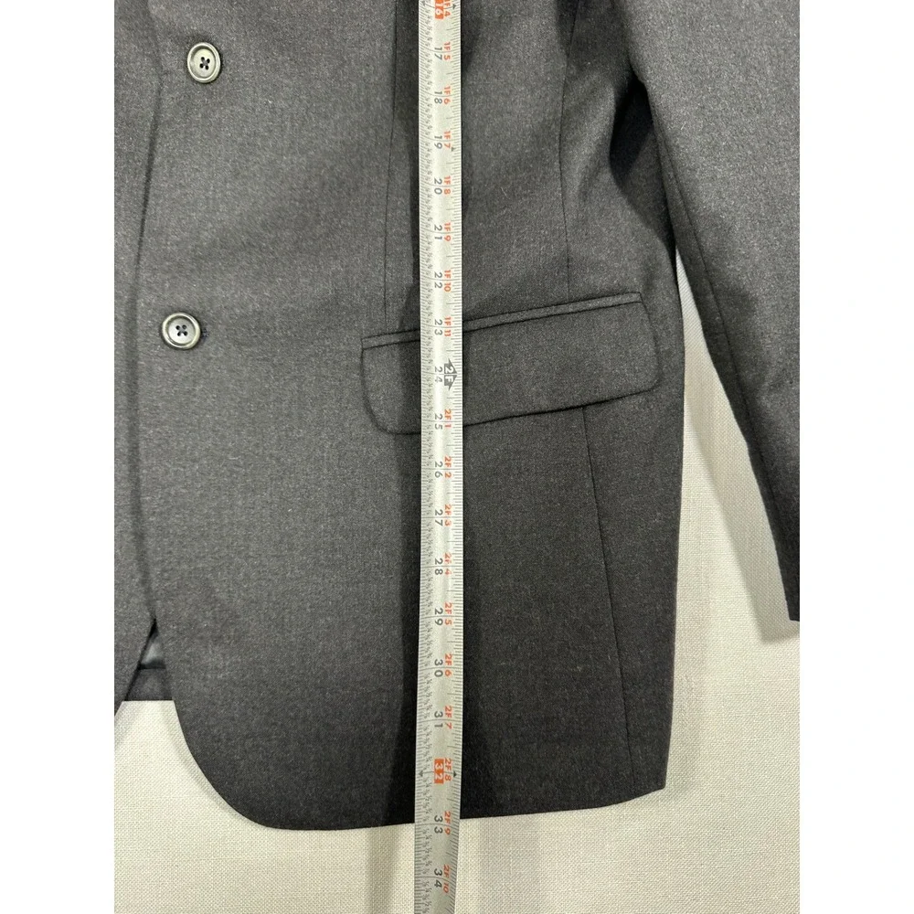 Banana Republic‎ Mens 42R Wool Blazer Charcoal Gray 2 Button Suit Jacket